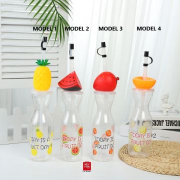 Plastic Bottle with Straw-Model 4