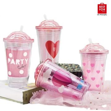 Double Layer Pink Cup