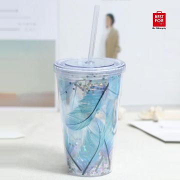 Feather Cup with Straw-Model 2