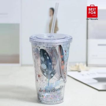 Feather Cup with Straw-Model 3
