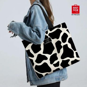 Black and White Canvas Bag