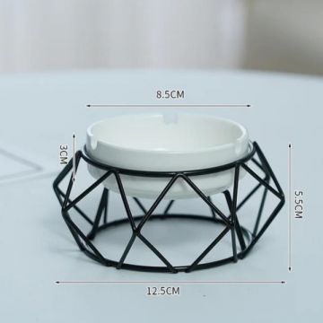 Ceramic Ashtray with Iron Hollow-Model 2